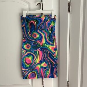 Vibrant Swirl Mini Dress